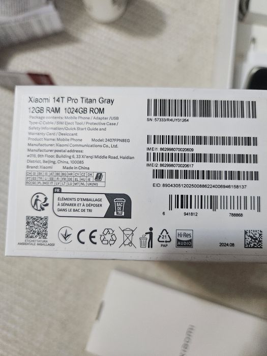 Xiaomi 14 t pro 12/1 Tb