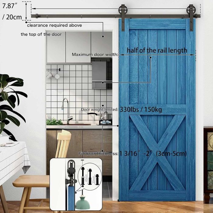 Kit de montare, mecanism usa glisanta, Negru