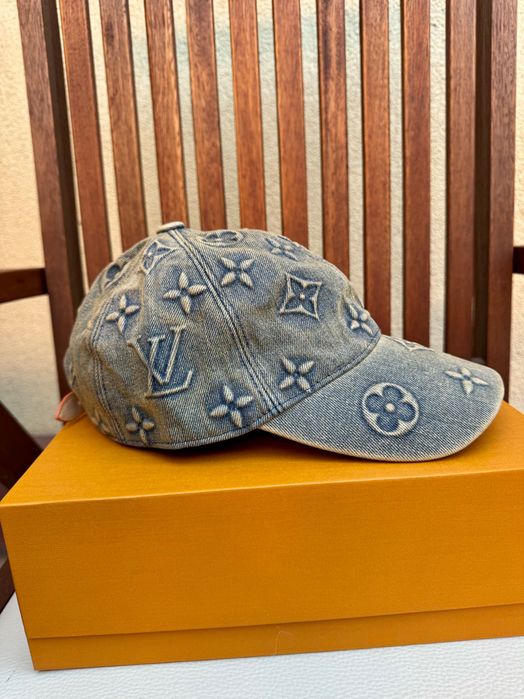 Sapca originala Louis Vuitton Baseball Cap Monogram Washed Denim Cap