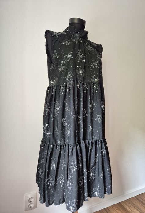 Rochie midi iHeart neagra cu stele