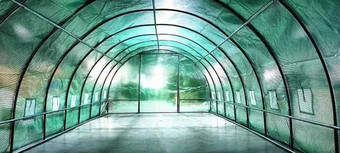 Solar de grădină 6x3x2m, polietilenă 180 g/m2, rezistentă la UV, țeavă 25 * 0.7mm