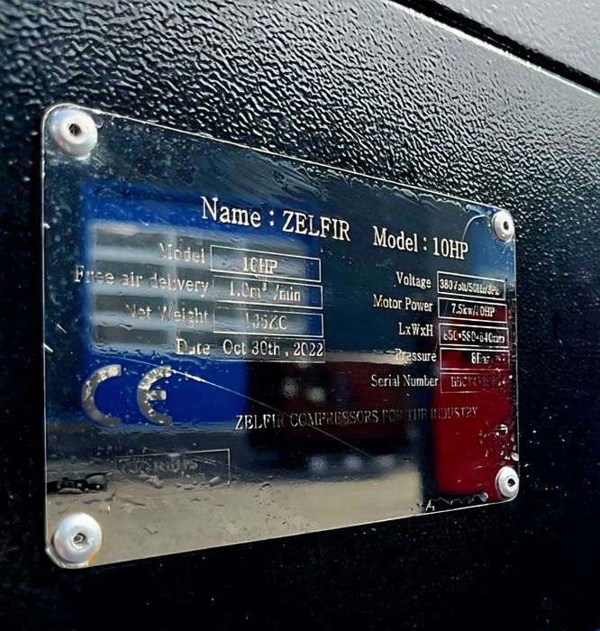 Compresor Aer cu Surub, Zelfir 10HP / 7.5kW