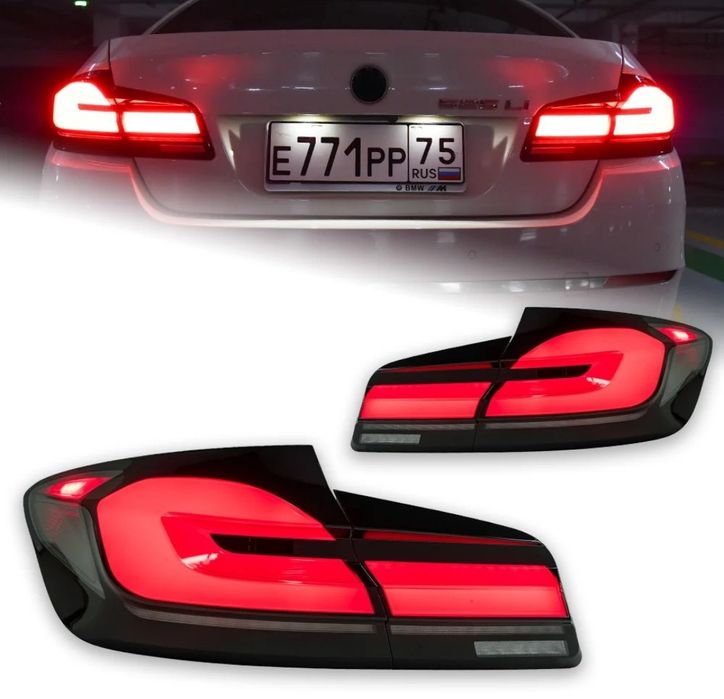 Тунинг стопове BMW 5 F10 F11 F18 2011 - 2017 г. визия на G серия DRL