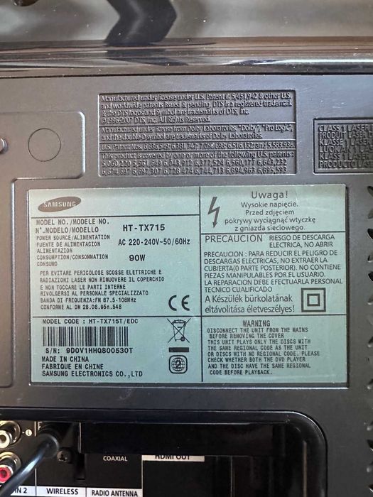 Sistem Audio Samsung Home Cinema HT- TX 715