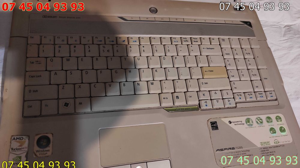 laptop acer aspire 7520G pentru piese fara ram hdd display placa acc