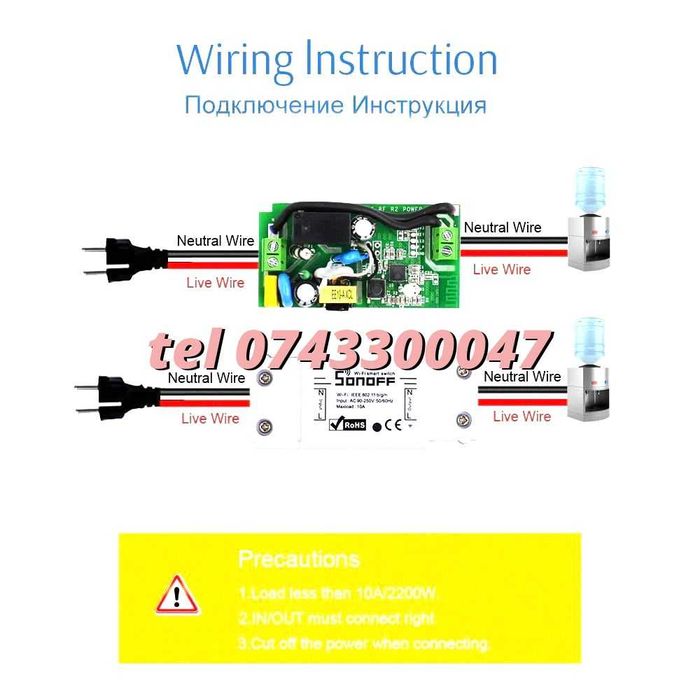 Releu Wireless Sonoff Automatizari Cu Control La Distanta Prin Telefo