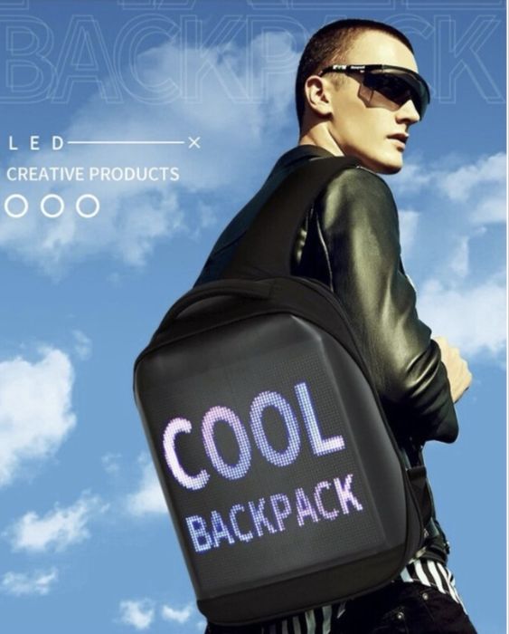 Rucsac Smart cu Display LED WiFi Waterproof Aplicatie Dedicata