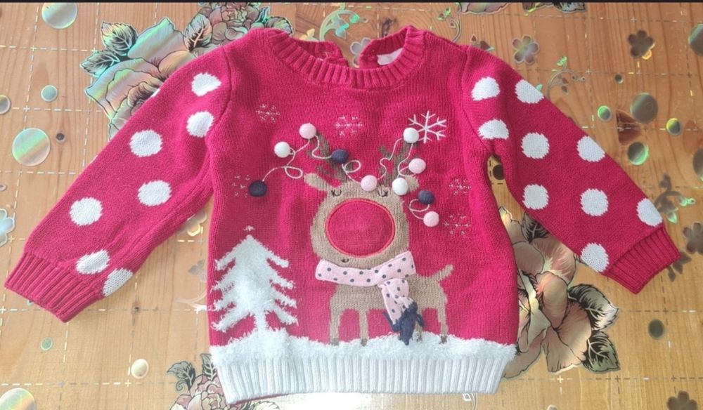 Bluza crăciun ren cu lumini