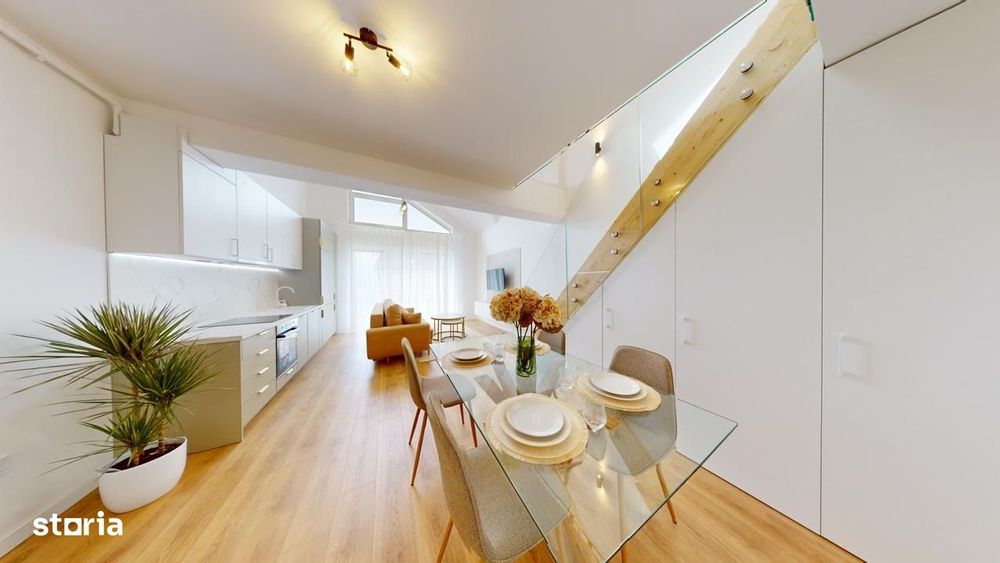 Apartament 2 camere cu 2 bai, cochet, mobilat - terasa panoramica