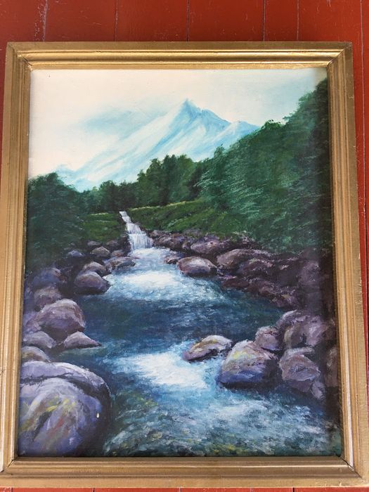 Картина, нарисованная на холсте