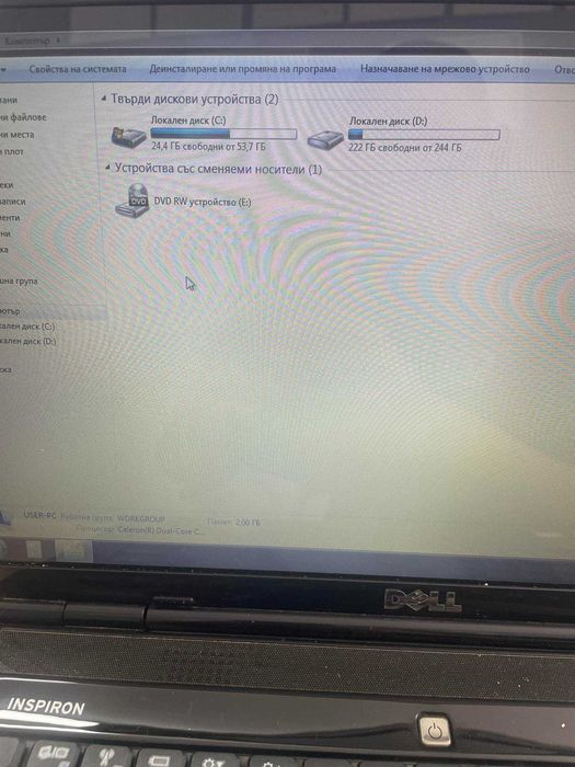 Лаптоп DELL + зарядно и чанта