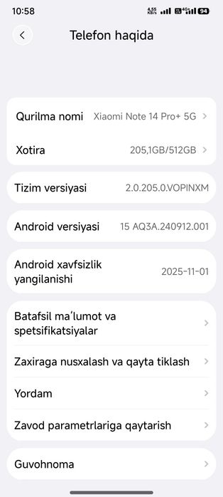 Xiaomi note 14 pro+ 5g