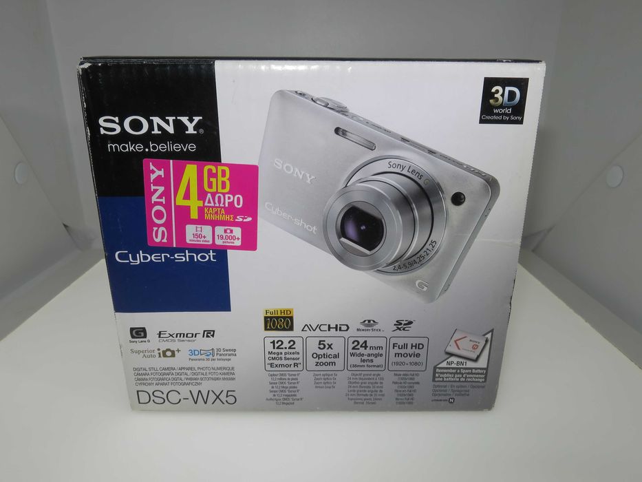 Sony Cyber-shot DSC-WX5 златен компактен фотоапарат цифрова камера НОВ