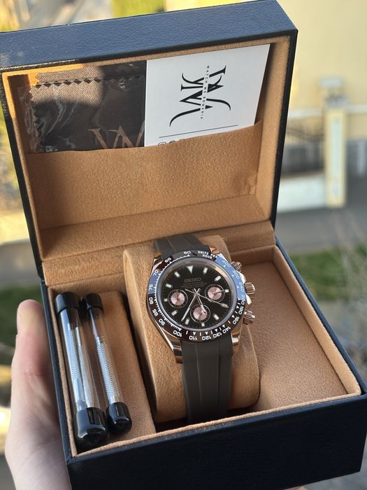 Seiko Mod Mecanism Seiko VK63 Hybrid Caramel Mocha