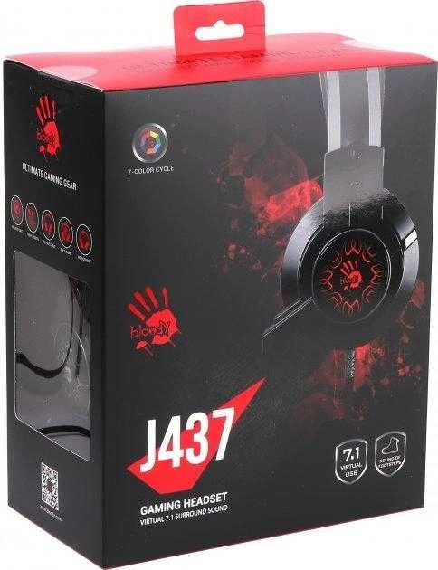 Проводные наушники Bloody J437 BLACK - ИГРОВАЯ ГАРНИТУРА ++
