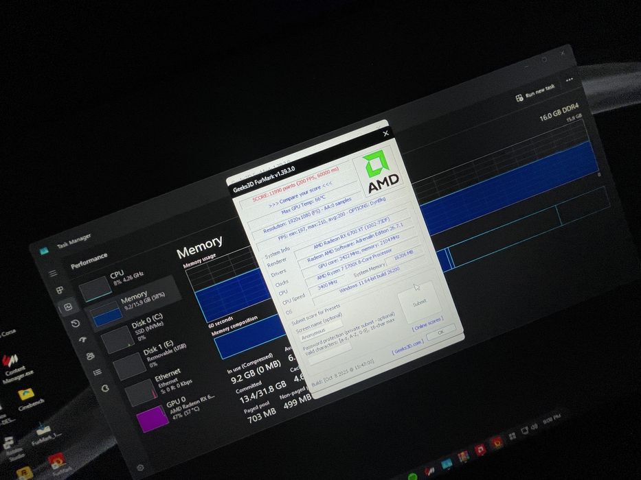 PC Gaming Ryzen 7 5700X / RX 6700 XT 12GB / 16GB + Monitor AOC 240Hz