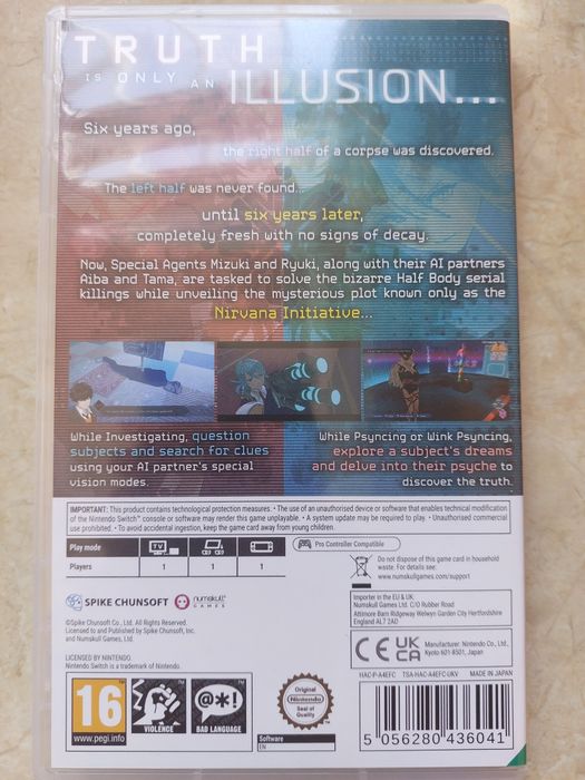 AI: The Somnium Files - nirvanA Initiative за Nintendo Switch