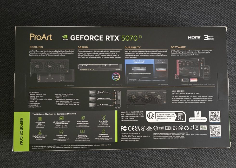 Продавам чисто нова видео карта Asus Proart 5070ti