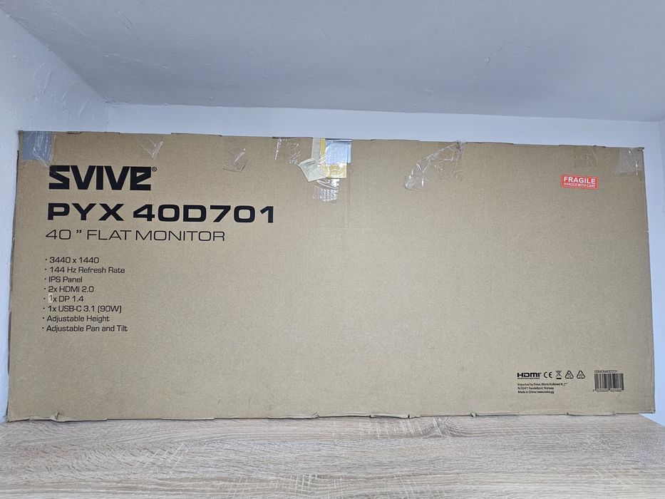 Monitor gaming ultrawide SVIVE PYX40D701 – 34”, 3440x1440, 144Hz, IPS