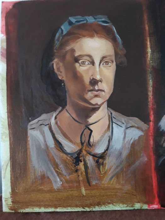 Portrete,reproduceri, desen pe perete, mozaic,gravaj