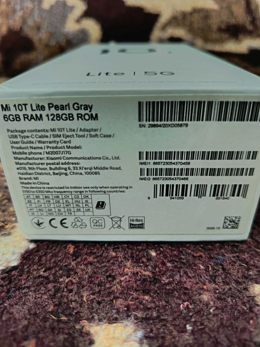 Telefon Xiaomi MI 10T 5G Lite Pearl Grey 128GB 6+2 RAM