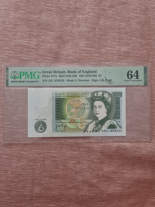 Bancnota £1 Bank of England