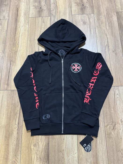 Chrome Hearts "Made In Hollywood" Plus Cross Zip Up Hoodie