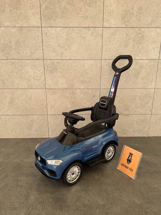 Машина каталка детская с ручкой толокар BMW & Mers (1.5-4 лет)