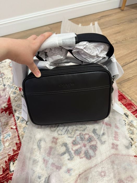 Мужская барсетка бренда COACH полностью оригинал есть электронный чек