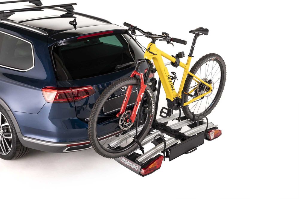 Suport biciclete pe carlig pliabil Menabo Antares Plus, 3 biciclet