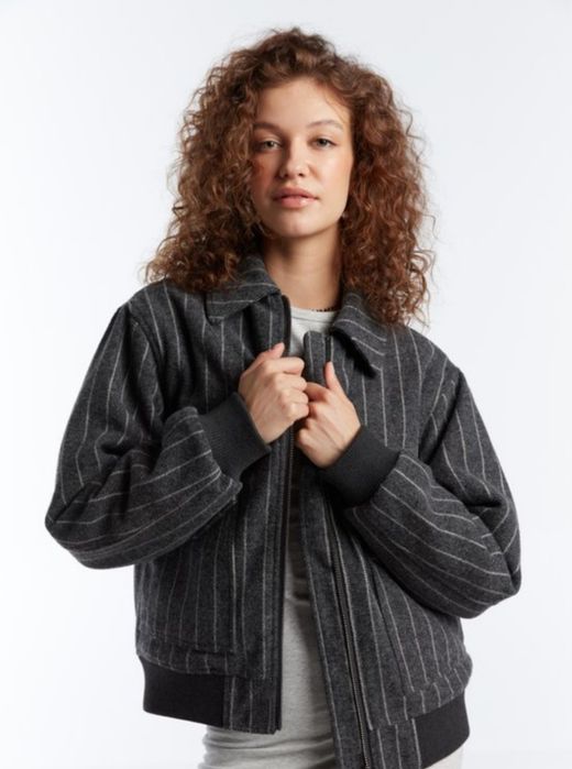 Бомбър яке с съдържание на вълна