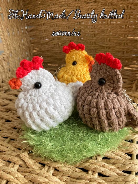 Ключодържател плетена кокошка