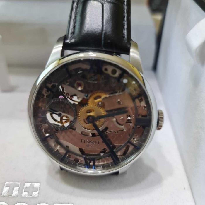 Мъжки ЧасовникTissot Chemin des Tourelles Squelette Mechanical