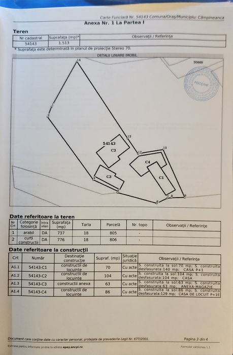 Case de vanzare in comuna Cimpeneanca, Vrancea