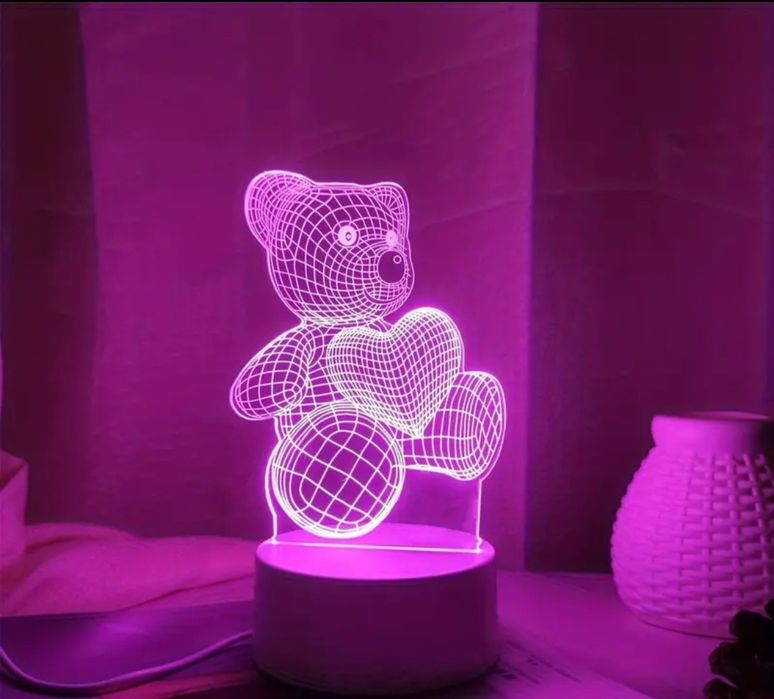 Красива нощна лампа. Идея за Свети Валентин или 8 март