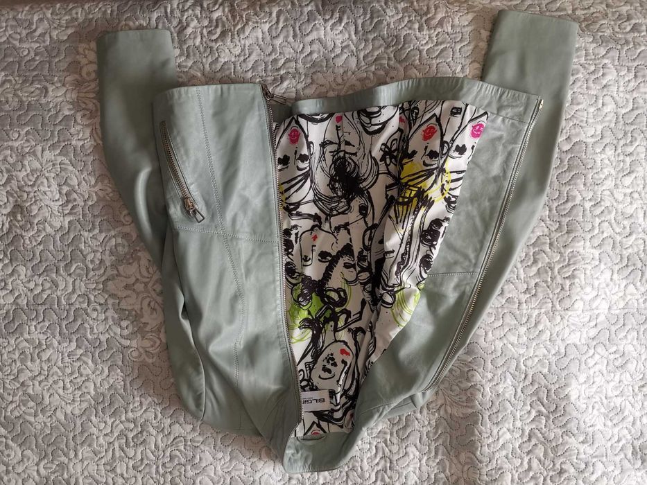 ново кожено дамско яке S