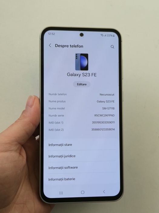 Vand/schimb Samsung S23 Fe 128gb