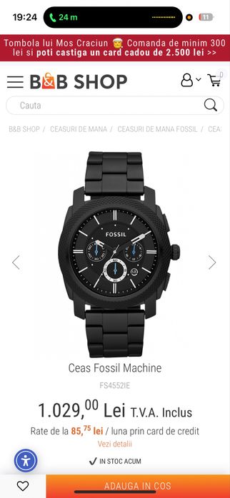 Ceas Fossil Machine FS4552IE