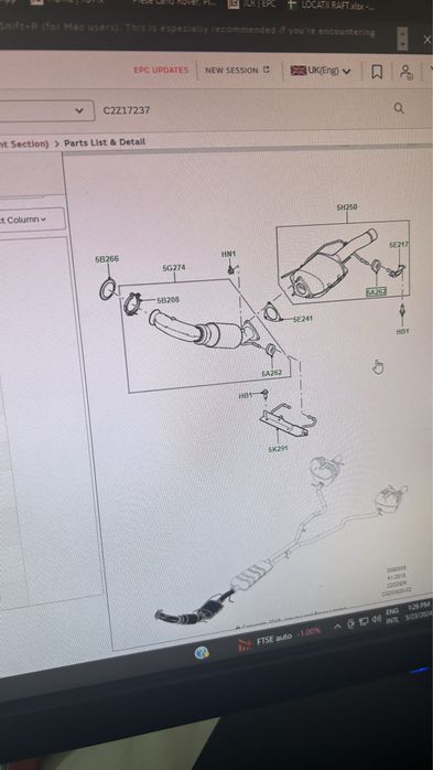 Tampon toba Esapament land Rover Discovery, Evoque Range Rover Jaguar