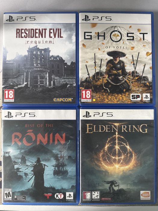 Игры на ps 5 Resident Evil Requiem, Ronin, Ghost of Yotei