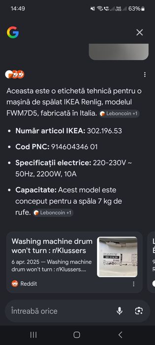 Vând mașină de spalat