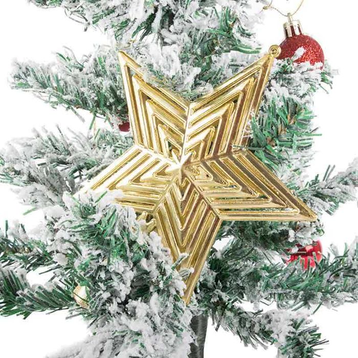 Коледна звезда за елха, златиста