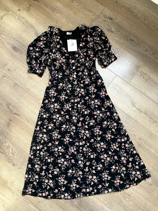 Шифоновое платье с оборками