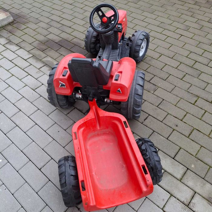 Tractor copii cu remorca si motor electric la pedala