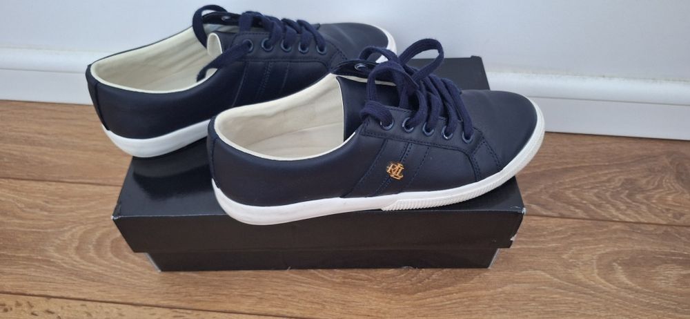 Тъмно сини, кожени кецове,Lauren Ralph Lauren, 38