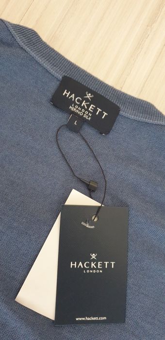 Hackett  Merino / Silk - Knit  Mens  L  НОВО! ОРИГИНАЛ! Mъжки Пуловер