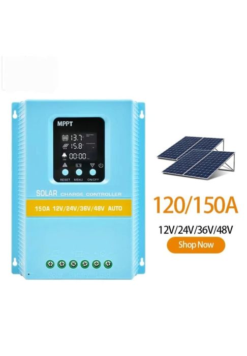 Controlare solare de la  30A- 150A 12V/24/36/48V, conectori MC4, cablu solar
