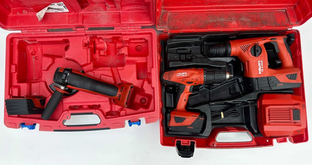 Hilti Сет - Акумулаторен ударен винтоверт, перфоратор и ъглошлайф