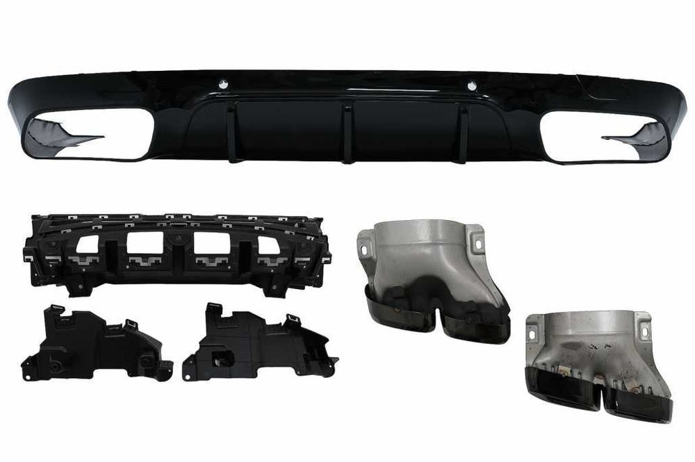 Difuzor Spate cu Tobe Negre Mercedes CLS-Class C257 2018-up CLS63 Look