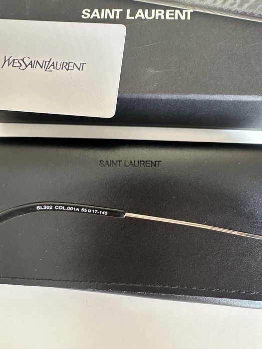 Чисто нови слънчеви очила Saint Laurent в сребрист цвят